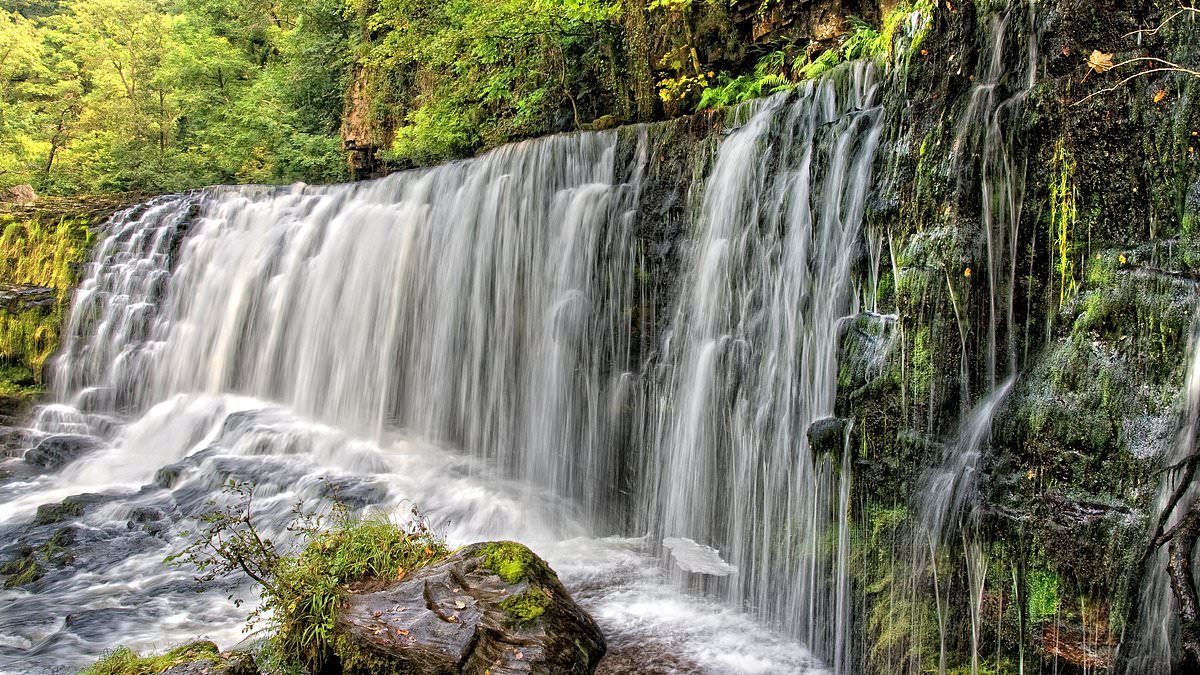 The UK village surrounded by four waterfalls