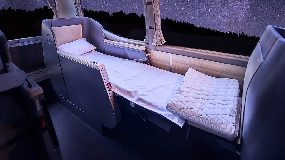 Inside the new ‘business class’ European buses where seats turn into full beds